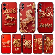 Fashion TPU black silicone phone case May you achieve success in 2026（K-10） for Vivo V7 Plus Y79 V9 