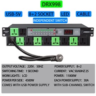 GTSVSOMA™ แท้ DRX999 ปลั๊กไฟเครื่องเสียง ปลั๊กไฟติดแร็ค power sequencer 10ช่อง ปลั๊ก ไฟ แร็ค ปลักไฟติดแร็คnpe 1u ปรักไฟติดแร็ค ด้วย 5V USB เปิดล่าช้า เปิดตามลำดับ ปลั๊กเครื่องเสียง เปิดแยกต่างหาก 4800W ปลั๊กไฟติดแร็ค 1M สายเคเบิล ปั๊กไฟติดแร็ค