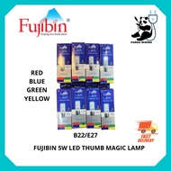 Fujibin Bulb LED Thumb Magic Lamp/Bulb 5W Mentol LED Colour/RED/YELLOW/BLUE/GREEN E27/B22