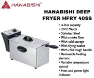HANABISHI DEEP FRYER 4L 2000WATTS 7STAINLESS