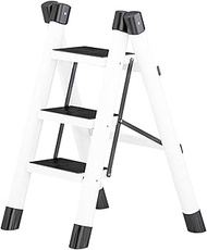 Step Ladders 3/4/step Folding Ladder Carbon Steel Step Ladder with 10.6in Anti-Slip Pedal 150kg/330l