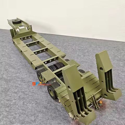 RC Tractor Metal Model with Lighting System Electric Tailgate Using HG P802 RC Car Tamiya 1/12 1/14 