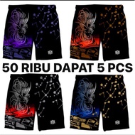 50 thousand package includes 5 pieces of men's volleyball sports pants Futsal sports shorts Printed 