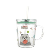 Miniso แก้วน้ำ แก้วน้ำพร้อมหลอดคอลเลคชัน We Bare Bears 5.0 ขนาด 400mL