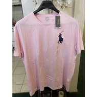 Polo Ralph Lauren Classic Malaysia Logo Half-Sleeved T-Shirt Big Pony Pink Short T Men Version XXL Non-Youth