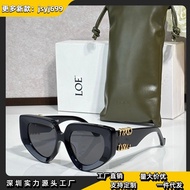 Loe ** New Style Frame Cat Eye Sunglasses Female Retro Fashion Street Shooting Sunglasses LW40154