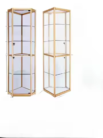 Corner Glass Display Cabinet, Triangular Cabinet, Handmade Model Display Cabinet, Clothing Store She
