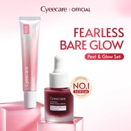 Cyeecare Instant Glow Set AHA BHA Peeling Serum + Tone Up Cream for Whitening Smooth Skin (20g+20g)