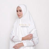 hk3 Gamis Set Syari Umroh Rahmah Set (White) by Soleil Indonesia