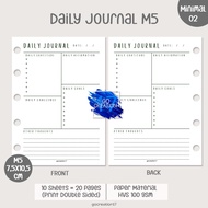 Planner Book Refill Binder Paper Daily Journal Simple Minimalist M5