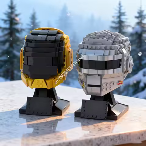 826pcs MOC Daft Punk Helmet Collection Model Building Blocks Architecture Assemble Christmas Gifts D