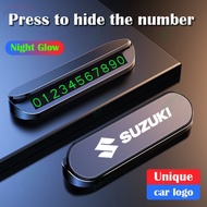 Suzuki Noctilucent Hidden Parking Number Plate Car Creative Interior Decorations for Swift Sport Xl7