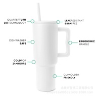 New 2025 40oz Portable Car Beer Cooling Insulation Cup Handle Thermos Stainless Steel Creative Style