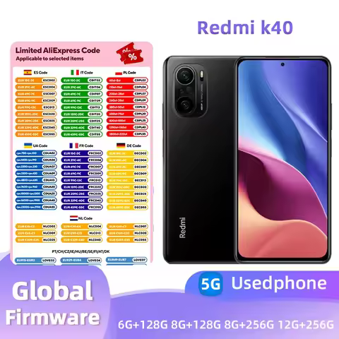Redmi k40 5G Android 6.67 inch RAM 12GB ROM 256GB Qualcomm Snapdragon 870 used phone