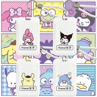 Personalized Sanrio Pattern Id Card Holder Custom Name Work Id Clip With Key Ring For Student/Actor 