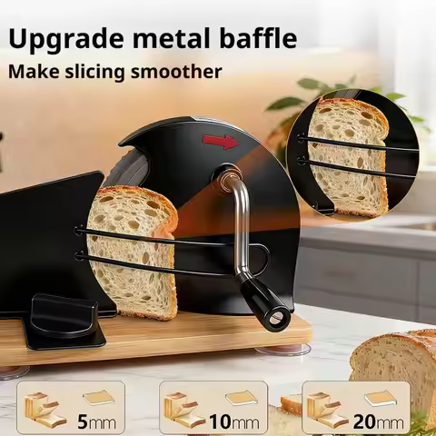 Homemade Bread Tool Set - 5-20mm Adjustable Thickness Manual Bread Cutter + Dough Scribing Tool + Br