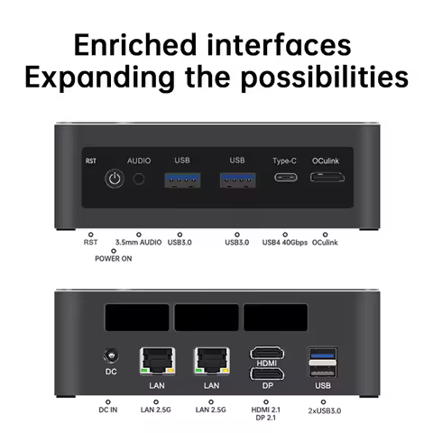 SZBOX Gaming Mini PC Intel Core Ultra 9 285H 7 255H 5 235H Windows11 PCIe4.0 WiFi6E BT5.3 HDMI2.1 fo