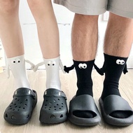 couples holding hands socks magnet personality stereoscopic doll cute white cotton hold hands stocki
