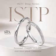 【153】 S925 Silver MBTI ISTP Adjustable Mix and Match Perak Ring Couple Cincin Perempuan Korean Hadia