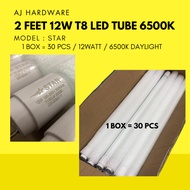 12 Watt 2 Feet LED T8 Tube 1 Box = 30 pcs Lampu LED Kalimantan