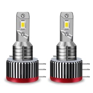 1Pair Lampu Depan Kereta H15 LED Canbus No Error High Beam DRL Car Headlight Bulbs 6000K G2 H7 Led F