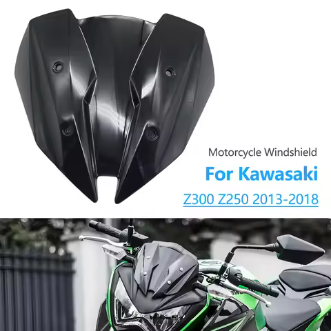For Kawasaki Z300 Z250 Z 300 250 2013-2018 Motorcycle Windscreen Windshield Wind Deflector Double Bu