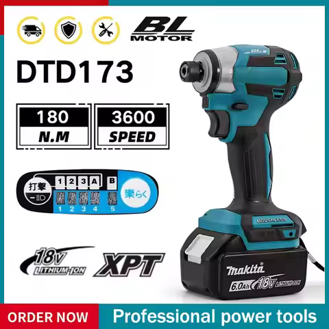 Fit Makita DTD173 Brushless Electric Screwdriver Auto Repair Impact Screwdriver Batch 220N.m Electri