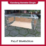 Full Acrylic Hamster Cage LxWxH 80x40x30cm
