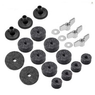 21Pcs Cymbal Accessories Cymbal Stand Sleeves Cymbal Felts with Cymbal Washer & Base Wing Nuts for D
