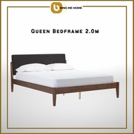 TUCCLE 2.15M Solid Wood Queen Bed Frame Queen Bedframe Katil Kayu Queen Katil Queen Kayu Katil Divan Queen Divan 双人床架