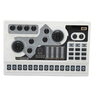 Bluetooth Live Sound Card, X5 Bluetooth External Podcast Production Studio Equipment with RGB Light,