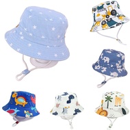 【CW】 New Panama Hat Kids Baby Hats Boys Cartoon UV Cotton Children