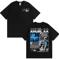 Rapper Anuel AA Rhlm 2 Album Tour T-Shirt Men Women Fashion Hip Hop Street Cotton Short Sleeves