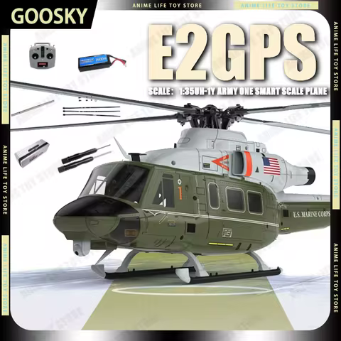 【New Arrival】GOOSKY E2 GPS UH-1Y Army 1 RC Scale Helicopter 1:35 Scale With Dual Brushless Motor Sma