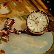 VINTAGE JEWELRY TOPSALL 古董透明球型機械錶別針