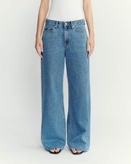 AIMER - 90s Baggy Jeans กางเกงยีนส์ เอวต่ำ ทรงขาบาน