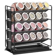 4 Tiers Pull Out Spice Rack Smooth Slide Out Spice Rack Organizer for Kitchen Cabinets Black SHOPSBC