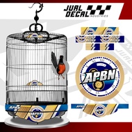 Stiker Decal Sangkar Murai APBN JAM DIGITAL Tebok Setiker Kandang Murai Gantangan no 1 2 3