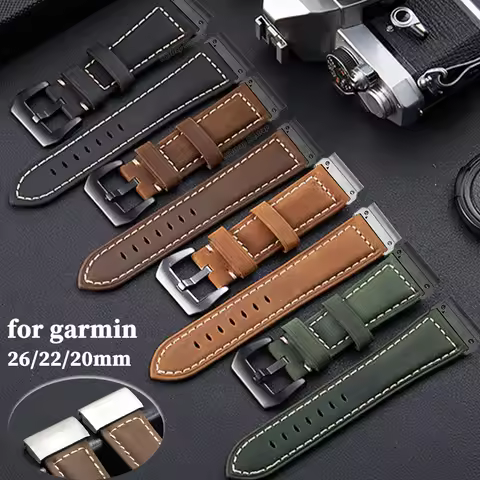 Vintage Leather Strap QuickFit for Garmin Tactix 7Pro Fenix 7X Fenix 7 6s Frosted Bracelet for Garmi