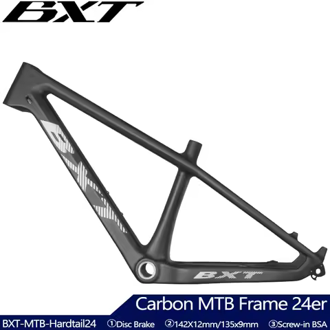 BXT 24er Carbon Mountain Bicycle Frame Hardtail Carbon Disc Brake MTB Frame Thru Axle Mountain Bicyc