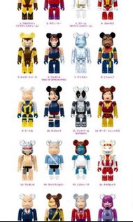 Medicom toy bearbrick XMEN 變種特攻 1 - 20 號 一番賞 X MEN 吊卡 套裝 100% be@rbrick SET bear figure