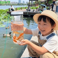 EPOCH Fish Trap Bottle, Clear Plastic Mesh Cage Small Fish Trap, Mud Cage Anti-Escape Fish Container