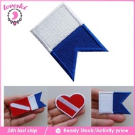 [Lovoski] Alpha Flag diver Flag Patch Badge Scuba Diving  Embroidered Decorative Patches