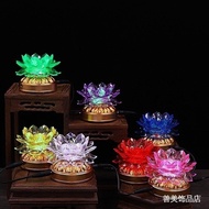 LED Colorful Lotus Lamp Buddha Offering Lamp Eternal Light Offering Buddha Lamp Energy-saving Wishin