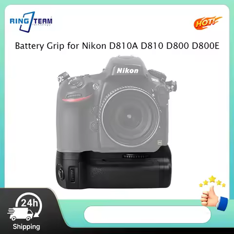 MB-D12 Vertical Battery Grip for Nikon D810A D810 D800 D800E Work with EN-EL15 EN-EL18 & AA for Prof