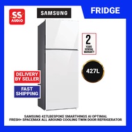 【 DELIVERY BY SELLER 】Samsung 427L 2 Door Refrigerator/ Peti Sejuk / 冰箱 RT-42CB664412ME WHITE