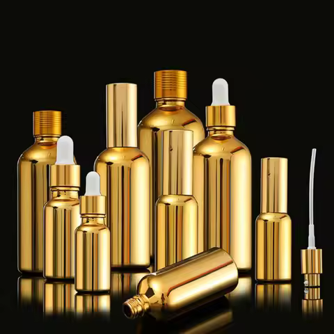5X 10X Empty Glass Bottle 5ml -100ml with Eye Dropper Drop Serum Pump Perfume Spray Sprayer Lid Pipe