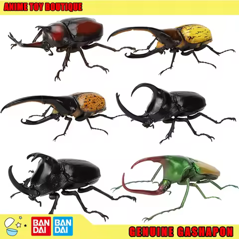 Bandai Genuine Biological Encyclopedia Dynastes Hercules Action Figures Model Pocket Beetle Rhinocer