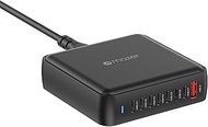 Mazer D170W GaNPrestige 170W Desktop Charger, 8 Ports (7 USB-C + 1 USB-A), with UK Cable, Fast Charg