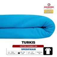 Bahan Kaos Kain Cotton Combed 30s Warna Biru Turkish Kharisma Textile